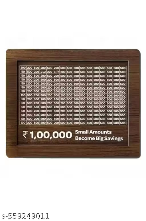 Wooden Piggy Bank for Kids & Adults, Coin Box with Carved Design, Savings Box, Mini Bank, Donation Box, Smart MoneyBox, Wooden Coin Box, Money Saver, Piggy Bank with Numbers